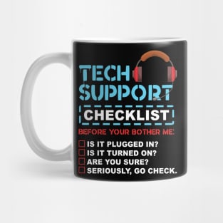 Tech Support Checklist Mug